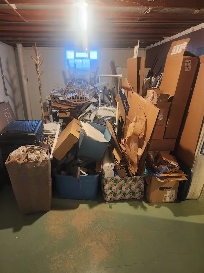 Roll-off dumpster container at job site for 40 Yard Dumpster Rental in North Hudson